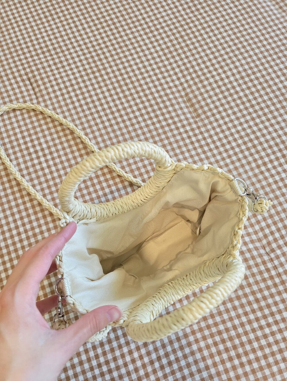 Small Raffia Crossbody Purse - Picture 6 of 7